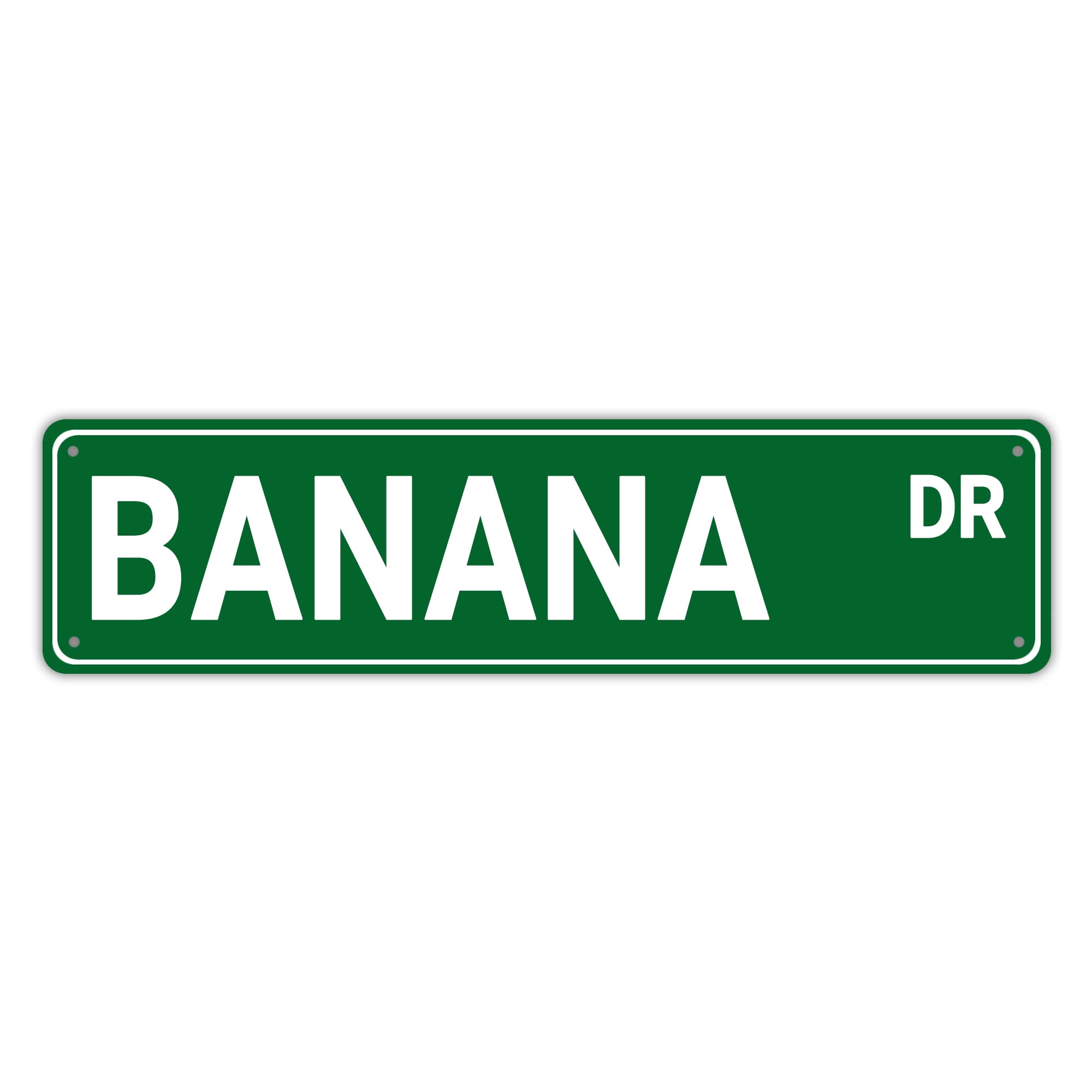 Banana Dr Retro Tin Signs Aluminum Metal Sign for Kitchen Home Garden Wall Bar Cafe Decor 4x16 Inch