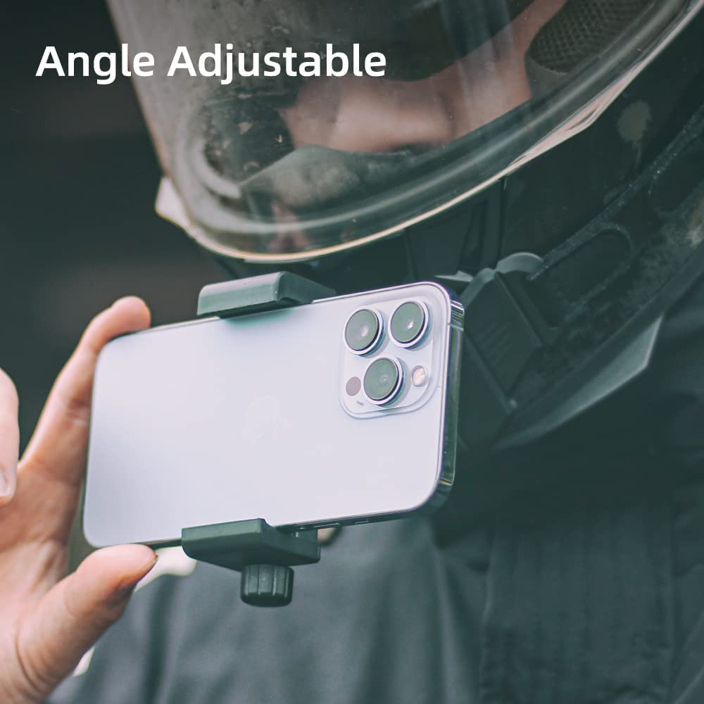 EYUVAA LABEL Bike Helmet Chin Mount Strap for Mobile Phone & Go Pro with Clip & Screw Adjustable Strap Chin Mount Compatible with All Smart Phones Go pro Hero