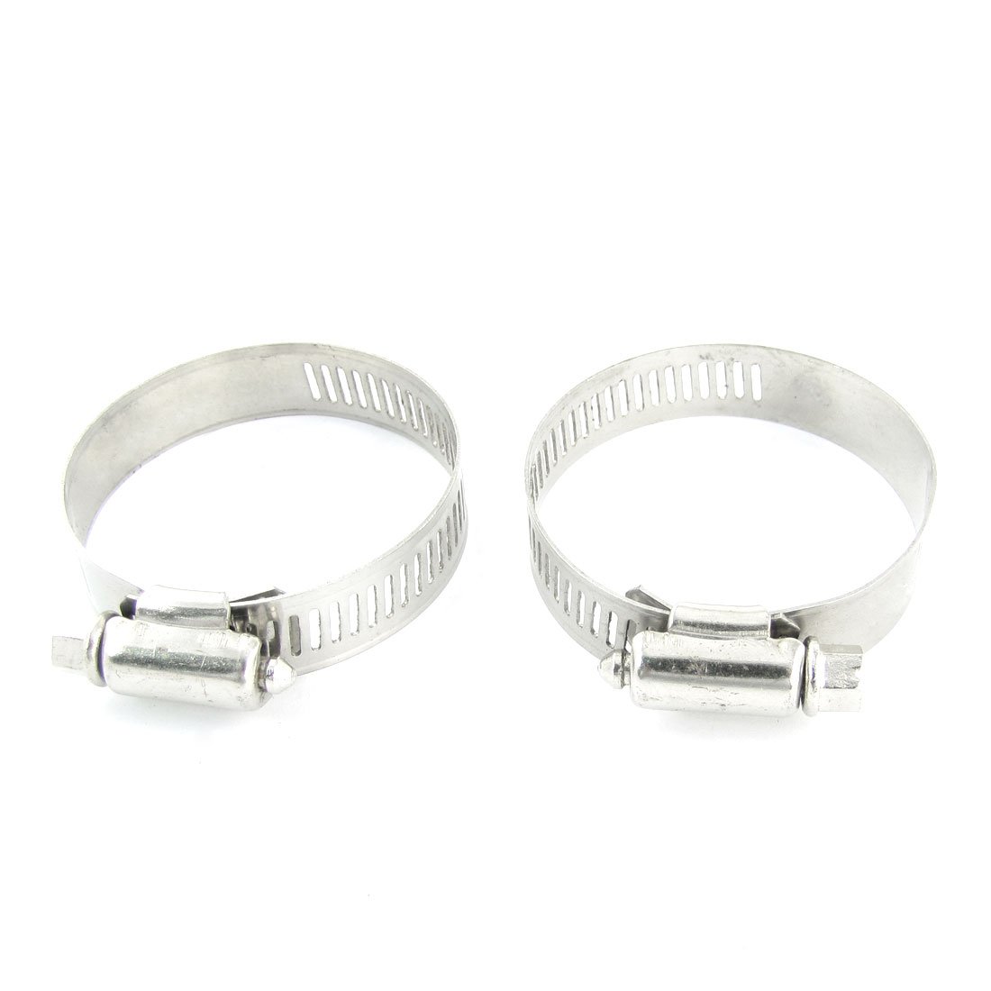 Aexit Fuel Injection Hose Clamps Worm Gear Water Pipe Hose Clamps Ratcheting Hose Clamps 32-51mm 2pcs