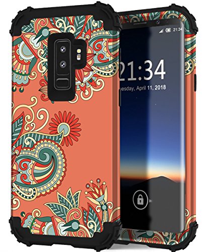 PIXIU Samsung Galaxy s9 Plus case Hybrid Rubber Full Body Shockproof Protective Phone Cover Case with Unique Pattern for Samsung Galaxy s9 Plus 2018 Released