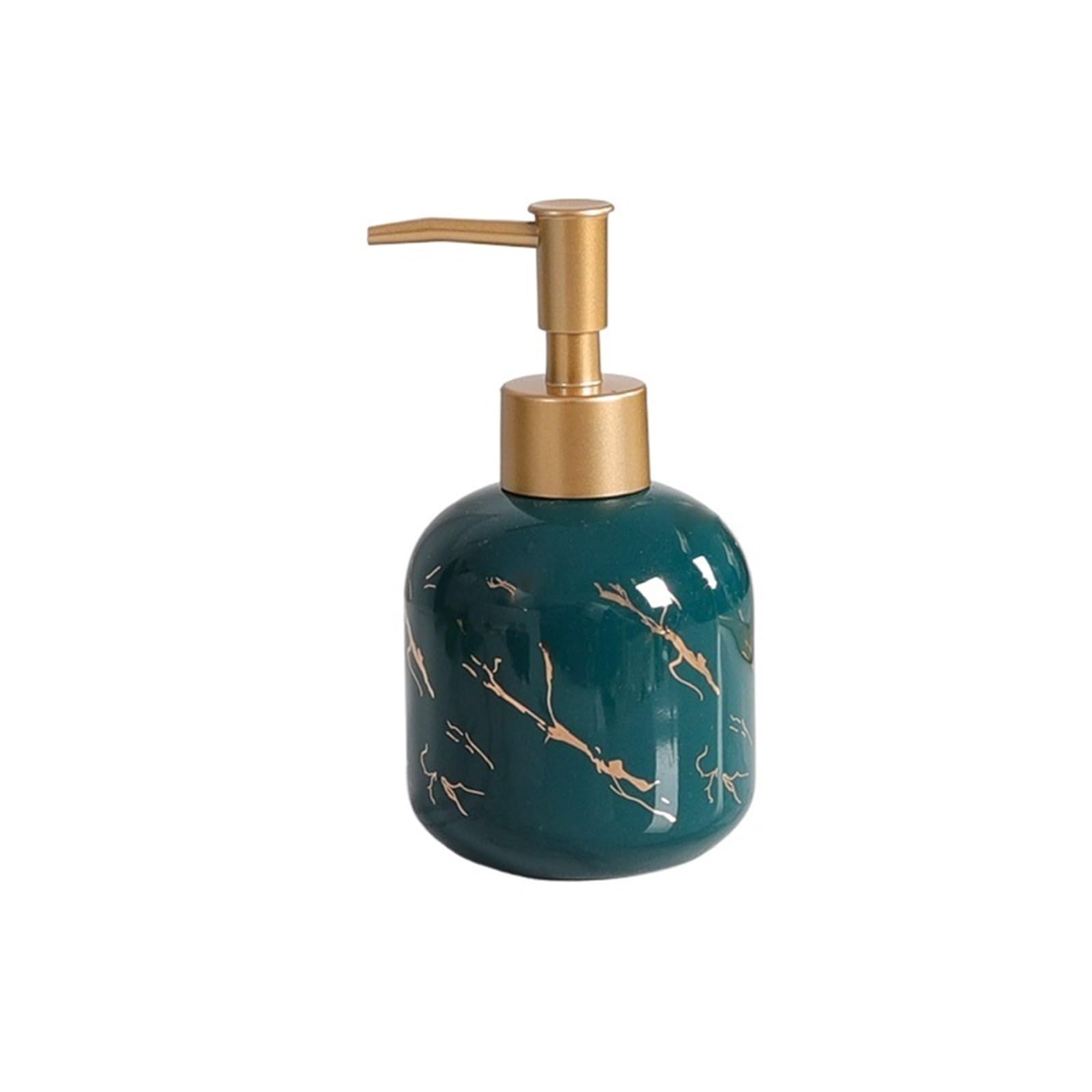 Bx9re7tk3g Green Hand Wash Dispenser Hotel Home Ceramic Soap Dispenser Push Bathroom Lotion Bottle 300Ml Bathroom & Kitchen(Green)