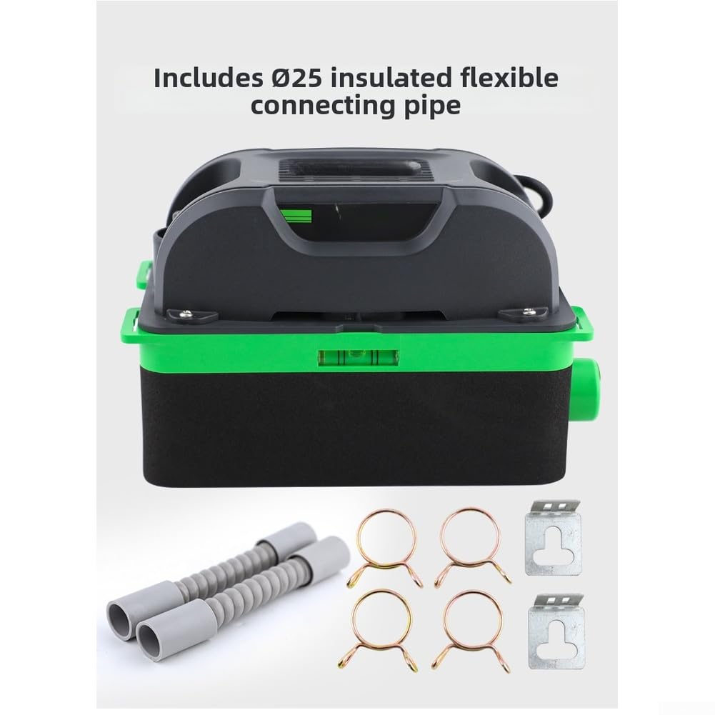 Bomba de condensado automática de 100 l/h, unidad de drenaje de bajo ruido para calefacción central y sistemas de CA con válvula antireflujo, 18,1 x 9,5 x 11,2 cm