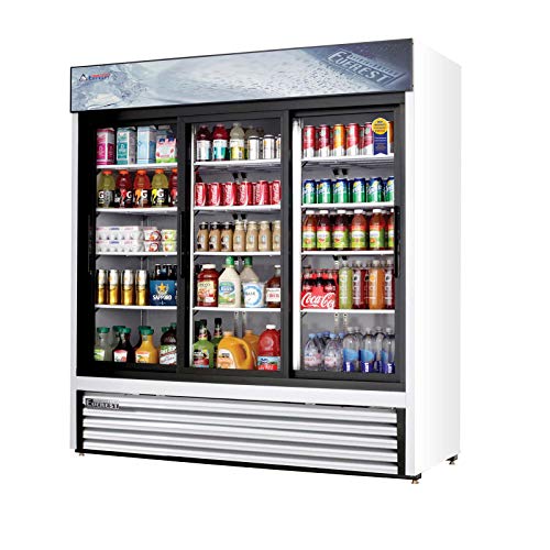 Everest EMGR69 Merchandising Refrigerator 3 Glass Doors, 115v, NSF - 69 cu. ft.