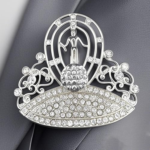 Image of Rhinestone Brooches Pin for Women Men Fashion Crystal Delicate Leaf Brooch Lapel Pins Elegant Dress Accessories