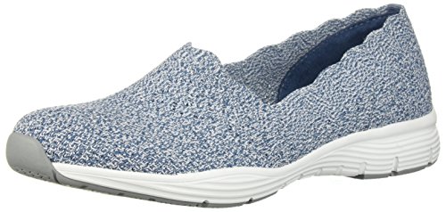 Image of Skechers Women's Seager Stat Scalloped Collar Engineered Skech-Knit Slip-on Classic Fit Loafer