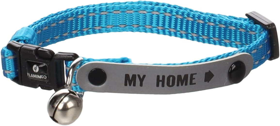 Flamingo Cat Collar Jaggo Blue 20-34cm 10mm