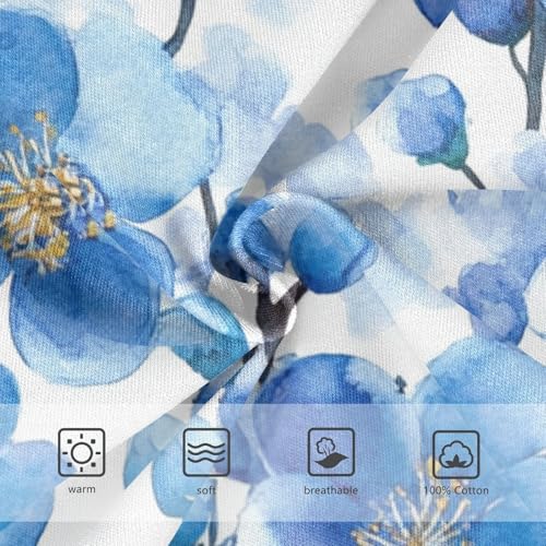 Watercolor Blue Cherry Blossom Boys Toddler Soft Kids Underwear Breathable Undies3