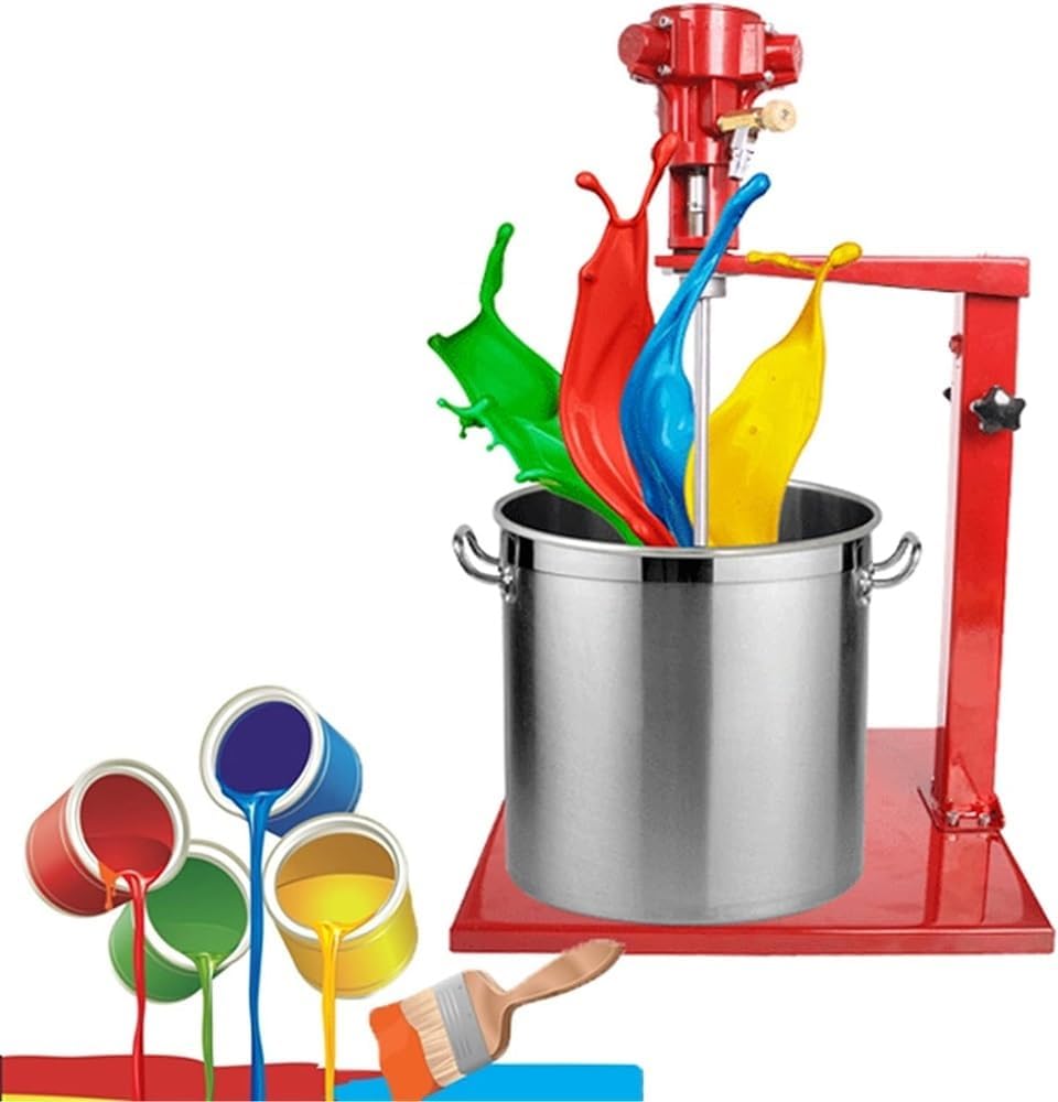 Mezclador de pintura neumático de 5 galones, agitador industrial de acero inoxidable de 2600 RPM para pintura, tinte y mezcla química, agitador a prueba de explosiones