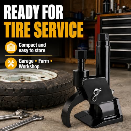 Image of Manual Tire Bead Breaker, Adjustable Hammer Bead Buster Tires Changer Fit for 38 and 42 inches Tire Operation, ATV, Golf Cart, Tractors, Trucks, Heavy Duty (Black(Manual))