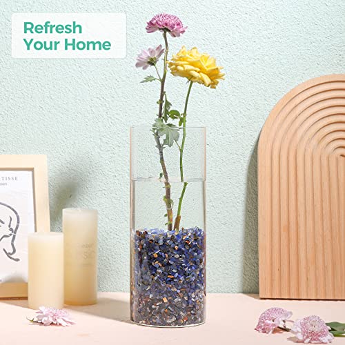 Image of T4U Crystal Chips Tumbled Polished Natural Agate Gravel Stones 1LB - Decorative Pebbles Bulk, Mini Polished Rocks Pieces for Crafts, Vases Filler, Succulent Plants, Aquarium Gravel Rocks