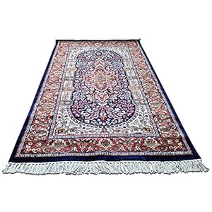 Amma Tapijten Handgeknoopt Zijde Tapijt Perzisch Zwart Maat 2.5×4 Voet