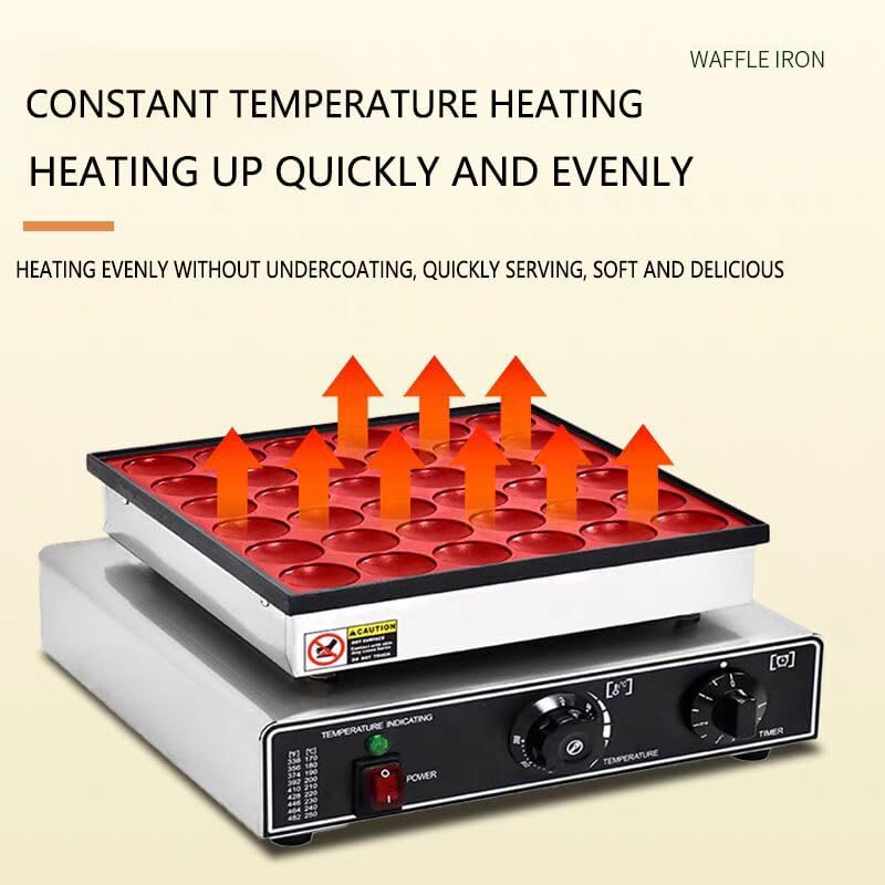 25 Holes Muffin Machine Electric Dutch Pancake Waffle Machine