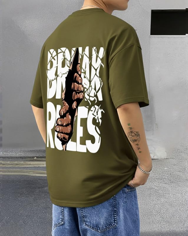 Image of AUSK Baggy Hip-Hop T-Shirt for Men - Graphic Printed T Shirts || Oversized Men Tshirt || T-Shirts