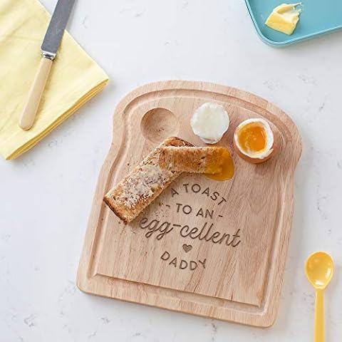 A Toast to an Egg-cellent Daddy Breakfast Egg Board - Birthday for Dad - Thank You Present Idea - Funny Engraved Pun Design Cover
