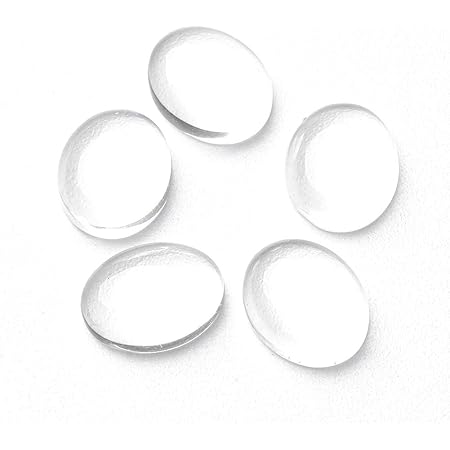 Clear Glass Cabochons - 20pcs Oval Dome Tiles For Jewelry Making & Crafts