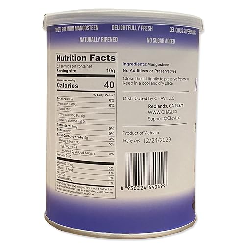 Image of CHAVI Freeze-Dried Mangosteen | Healthy Superfood - No Added Sugars or Preservatives - Non-GMO, Vegan, Gluten-Free | Long Shelf Life | 2 Oz Cans