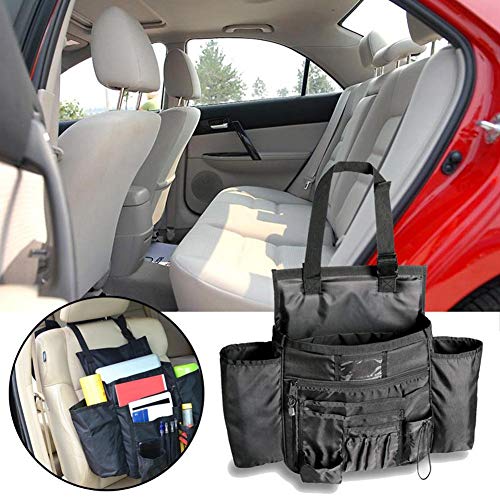Pawaca Car Front Seat Storage Bag, Vehicle Drink Food Holder Organizer with Multiple Storage Pocket for Moms, Service Techs, Law Enforcement and Delivery Drivers - Keep Items Within Easy Reach - Thumbnail 3