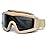 SPOSUNE Airsoft Goggles Anti Fog Army Tactical Goggles with 3 Interchangeable Lens UV400 Protection Over Glasses Airsoft Eye Protection Desert Goggles
