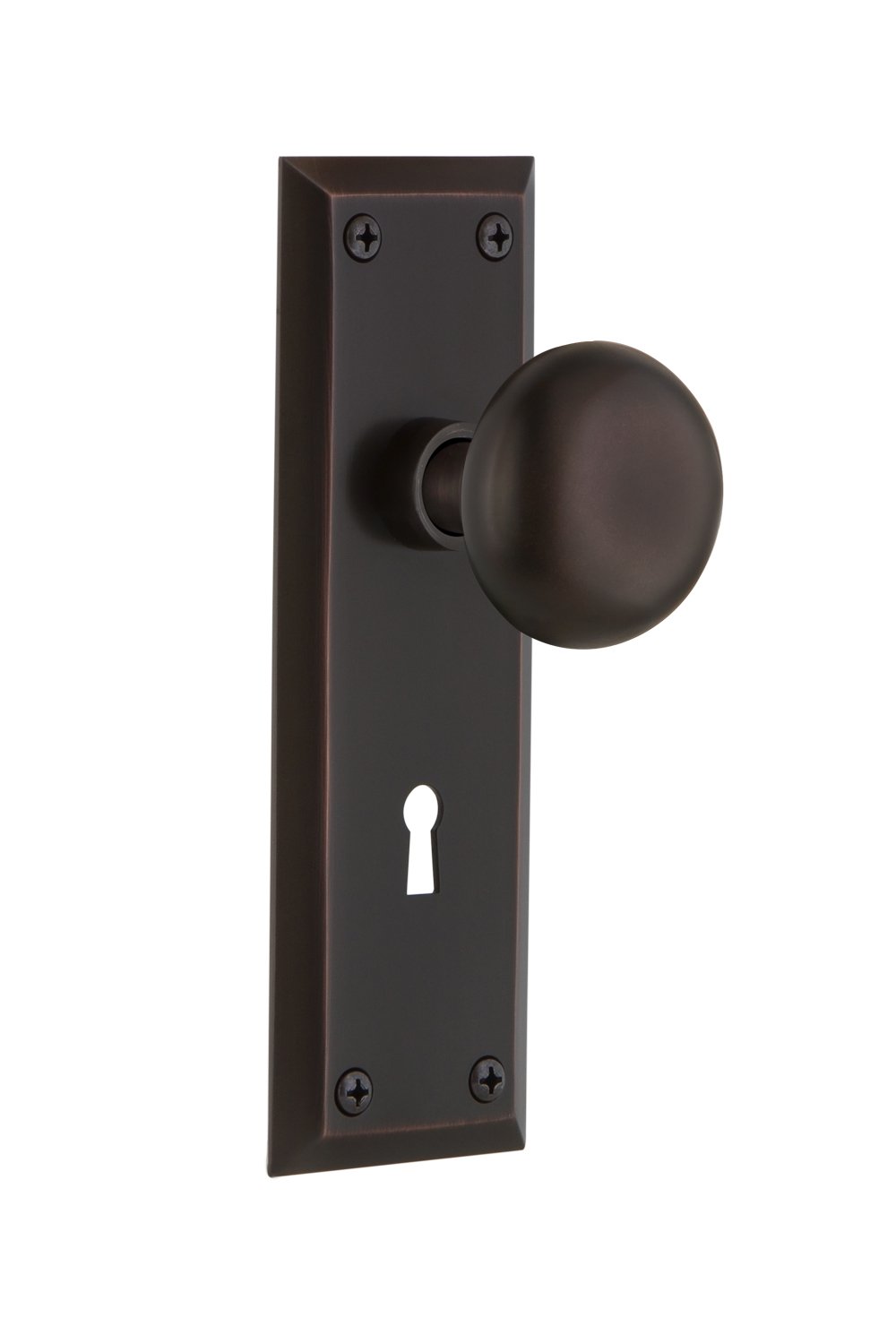 Nostalgic New York Door Knob - Unlacquered Brass -30 Nostalgic New York Door Knob - Unlacquered Brass -30