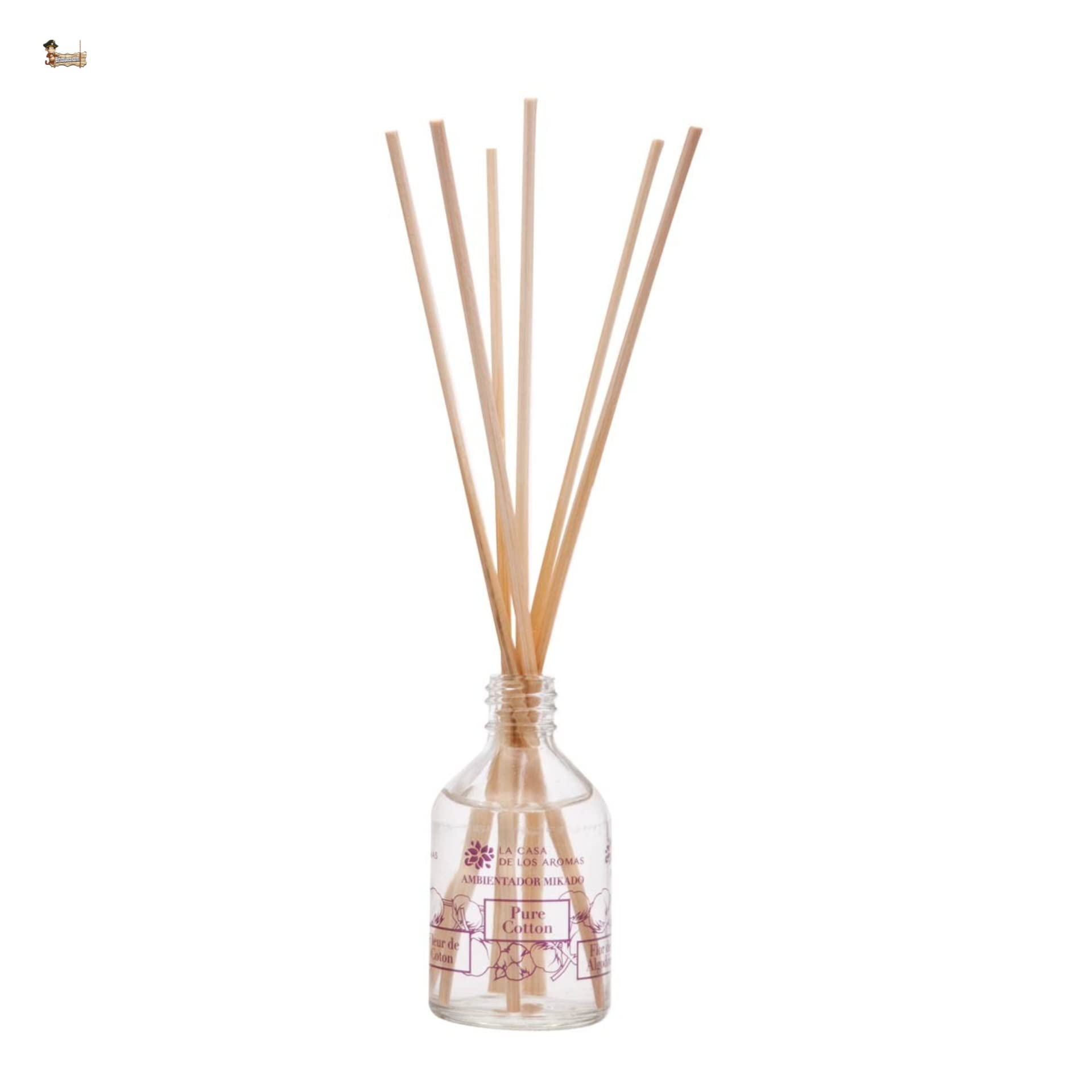 BricoLoco.com. Mikado dyfuzor 50ml czysty zapach bawełny. Bardziej wygodne i bezpieczne niż świece. Odświeżacz powietrza w domu, pokój. Czystość kwiat bawełny (6)