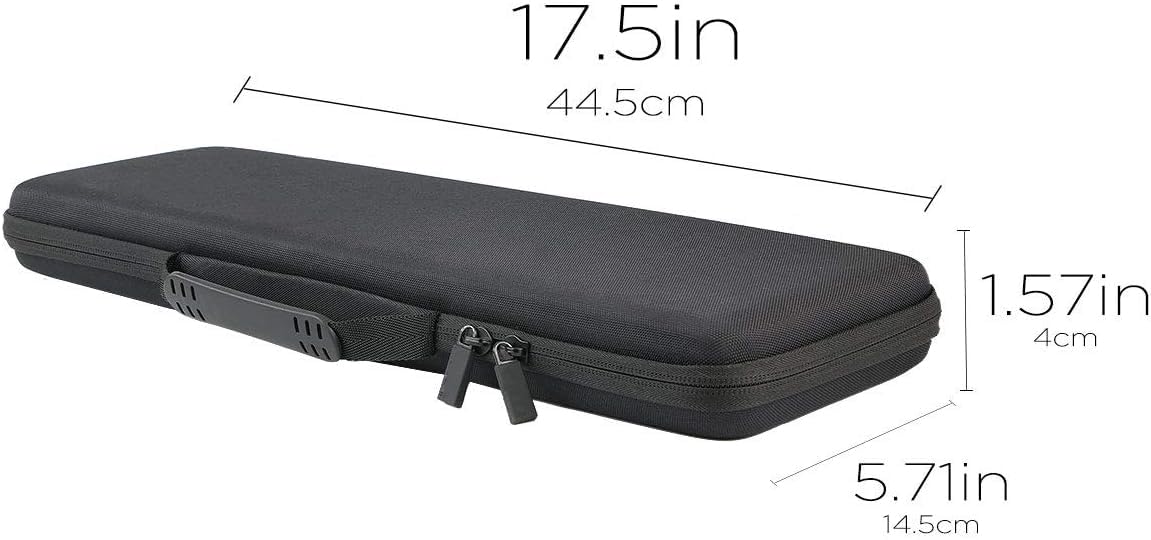 co2CREA Viaje Almacenamiento Porter - Funda con Teclado retroiluminado inalámbrico avanzado (única Caja), Color Negro