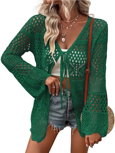 Cárdigan de punto suelto AI'MAGE blusa calada transpirable S-XXL