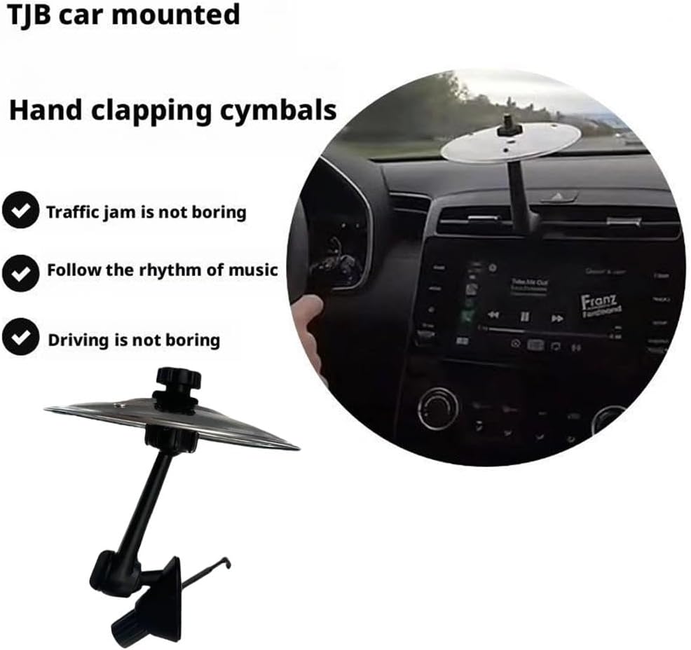 2pack Car Cymbal Air Vent, Car Crash Cymbals,Car Drum Cymbal Air Vent, Make Your Driving More Fun, Easy Clip-On Ride Cymbals for Music Lovers,Compact Mini Drum for Car Vent - Image 3