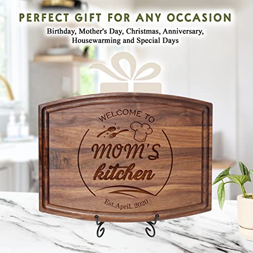 Tabla de cortar rectangular de madera personalizada miniatura 6
