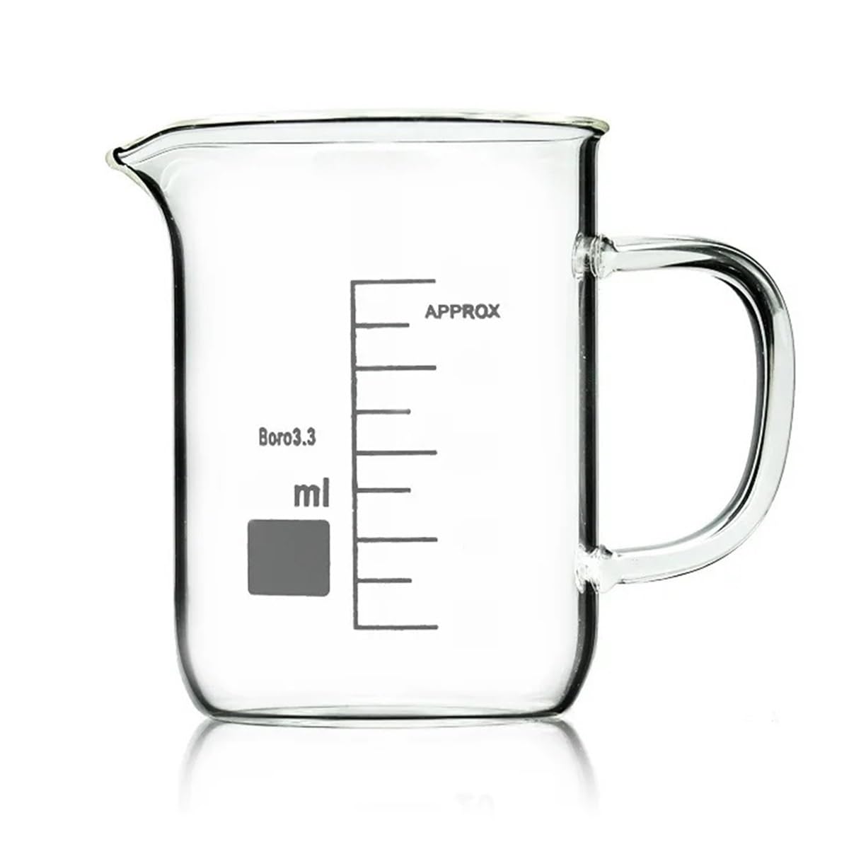 Attrezzature e forniture di laboratorio Becher da 1000 ml in vetro borosilicato 3., forma bassa, 1 l, con beccuccio graduato, attrezzatura laboratorio