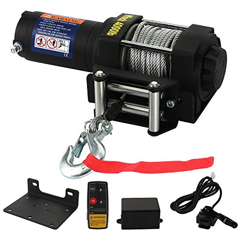 Exclusive Discount 80% Offer 12V 4000 LBS Winch -HORSMILE Advanced Electric winches for Towing ATV/UTV Off Road with Mounting Bracket, Wireless Remote Control, Gavanized Steel Rope