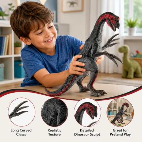 Image of Therizinosaurus Toy Dinosaur Action Figure, Realistic Therizinosaurus Big Dinosaurs Toys for Kids, Therizinosaurus Toy for Play and Display, Jurassic Dino Toys for Boys & Girls (Therizinosaurus)