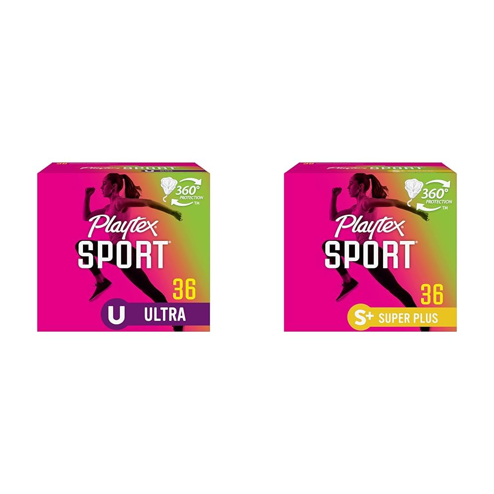 Playtex Sport Tampons, Ultra Absorbency, 36ct and Super Plus Absorbency, 36ct Bundle