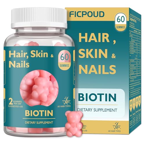 Ficpoud Hair Skin and Nails Biotin Gummies
