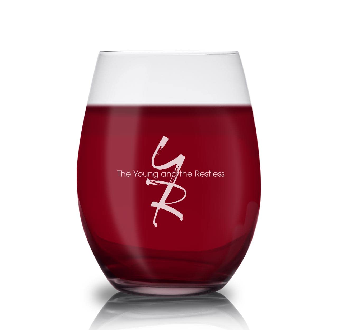 CBSThe Young and the Restless Logo Laser Engraved Stemless Wine Glass