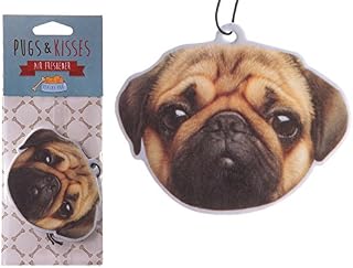 Grindstore Peach Scented Pug Air Freshener, Mixed, Height 7cm Width 9cm Depth 0.1cm