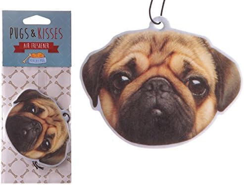 Grindstore Peach Scented Pug Air Freshener, Mixed, Height 7cm Width 9cm Depth 0.1cm