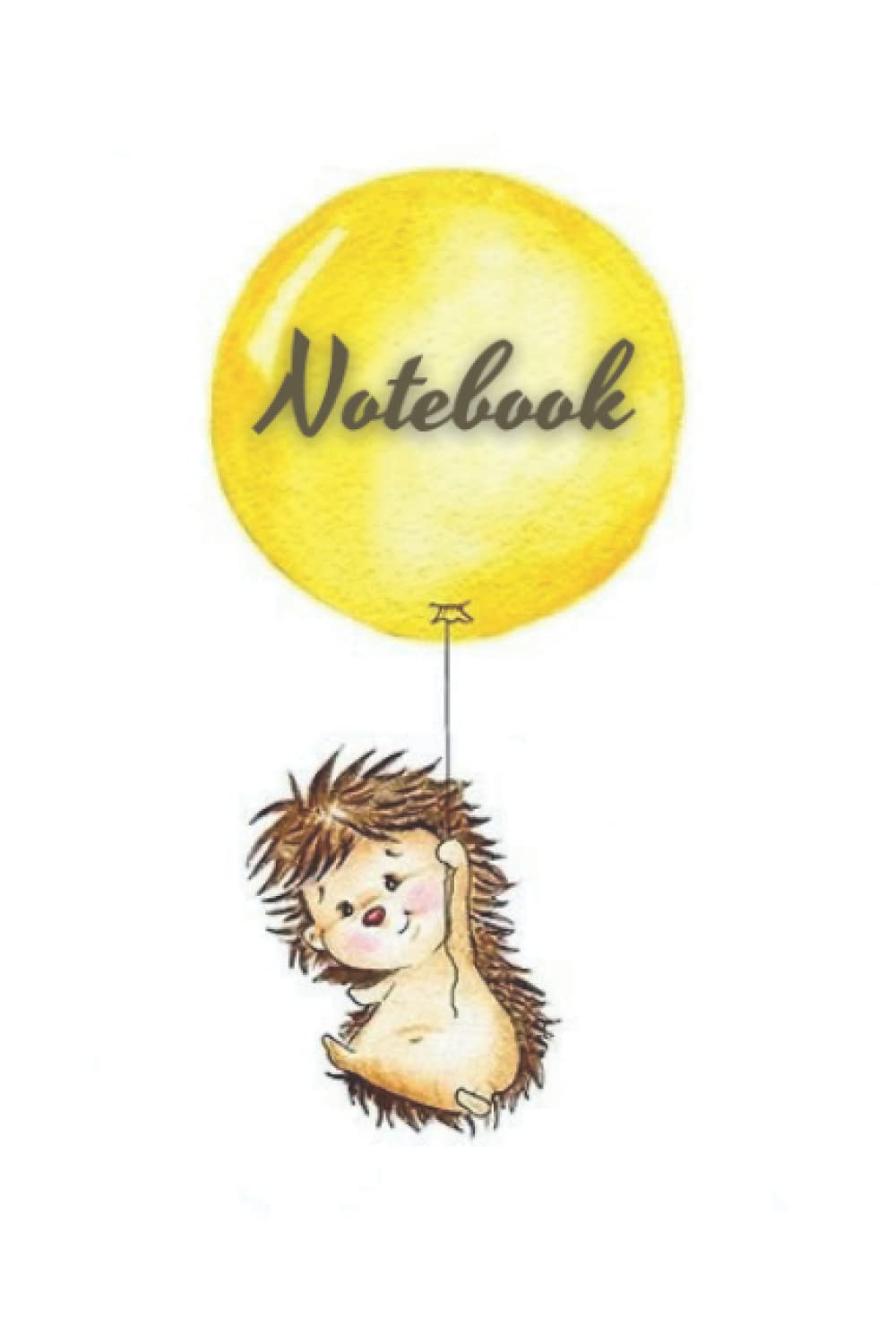 Composition notebook 6x9 Hedgehog /cute print notebook/ notebook for boys/ notebook for college / notebook for students / notebook for work / notebook for notes
