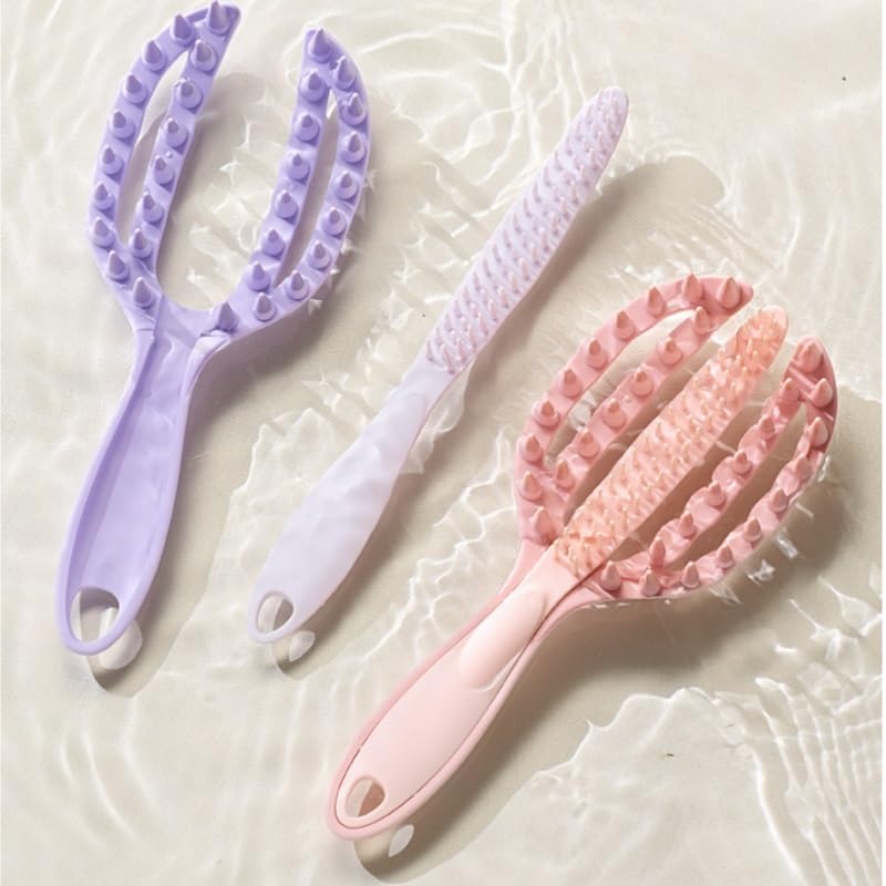 Long Handled Hairbrush Soft Silicone Bath Comb Hair for Washing