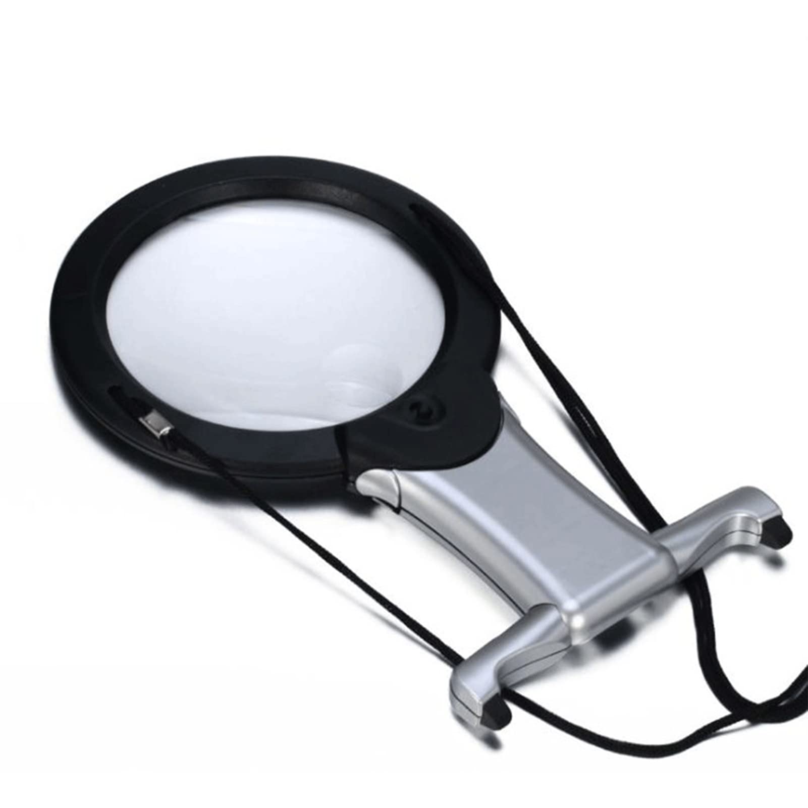 LED-Lupen, tragbare und Faltbare LED-Tischlupe, multifunktionale Tischlupe mit 2 LED-Leuchten, ideal zum Lesen für Senioren