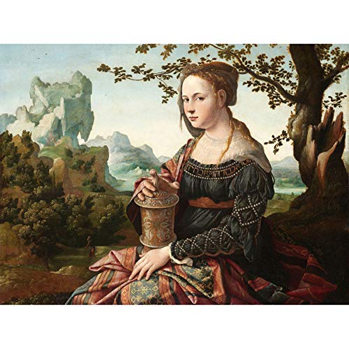 Artery8 Van Scorel Mary Magdalene Jar Art Print Canvas Premium Wall Decor Poster Mural