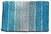 Chardin home Cordural Stripes Bath Mat, Set of 2 Bath Rugs (17 Inches x24 Inches & 21 Inches x34 Inches) | Non Slip Bathroom Rug, Machine Washable, Plush, Highly Absorbent | Aqua Turquoise Ombre