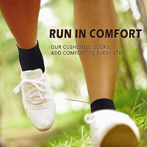 Image of NEWZILL Ankle Compression Socks for Men & Women, Cushioned Low Cut Compression Running Socks with Ankle Support