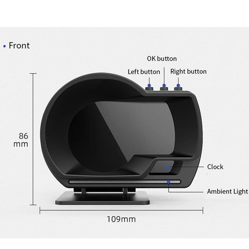 Pantalla HUD Head Up para coche, medidor cuentakilómetros, velocímetro Hud para coche, pantalla Head Up, OBD y, indicador inteligente, versatilidad precisa