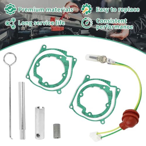7Pcs Glow Plug Repair Kit, 12V 24V 5KW 8KW Parking Diesel Heater Glow Ignition Plug Kit with Filter & Removal Fitting Tool, Diesel Heater Accessories, Car Ceramic Heater Repair Parts Fit - Image 2