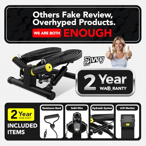 ZIWWVY- Mini Twist Stepper, Stepper Machine with 330LBS Weight Capacity, Mini Stepper for Full Body Workout, Adjustable Step Height, Smooth and Quiet, Step Machine for Men Women2