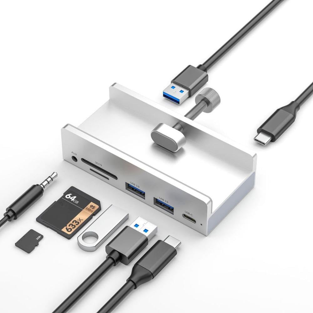 Hub USB 3.0 tipo C de 6 puertos compatible con computadora