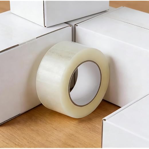 Transparent White Tape, Suitable for Packaging and Everyday Office use.