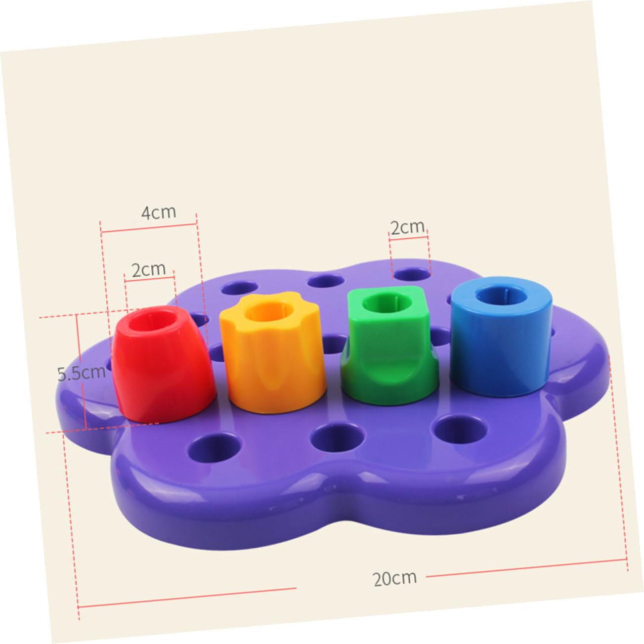 Didiseaon Juguete de Reconocimiento Bloques Apilables de Plástico para Aprendizaje Temprano y Ejercicio Cerebral, Adecuado para Bebés y Niños Pequeños