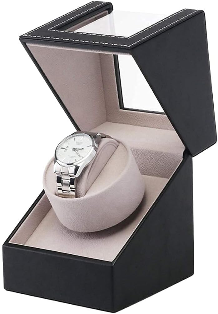 Watch Winders Watch Box Black Class Motor Shaker Watch Winder Holderautomatic Mechanical Watch Winding Jewelrys Box Watch Boxes,Automatic Watch Winder Watch Winder Display Watch Box