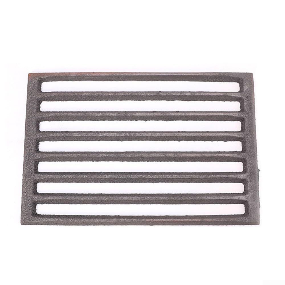 Kaminrost, Gusseisen-Feuerrost für Kamin-Ersatzteile, kompatibel mit Hark, quadratisches Design, schwarz (23,5 x 17 cm)